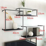 Floating Shelves Retro Industrial Ledge Black Metal Display Stand - Furniture > Office