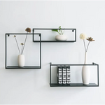Floating Shelves Retro Industrial Ledge Black Metal Display Stand - Furniture > Office