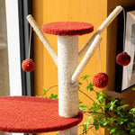 Floofi 130cm Tanghulu Plush Cat Condo Cat Tree Red Yellow - Pet Care > Toys > Cat Toys