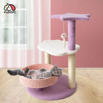 Floofi 61cm Galaxy Plush Scratching Post Cat Tree Pink Purple - Home & Garden > Wall Art > 3D Wall Art
