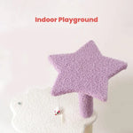 Floofi 61cm Galaxy Plush Scratching Post Cat Tree Pink Purple - Home & Garden > Wall Art > 3D Wall Art