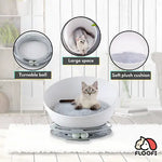 Floofi Cat Bed 2 in 1 With Turntable Toy (Grey) - Pet Care > Toys > Cat Toys