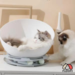 Floofi Cat Bed 2 in 1 With Turntable Toy (Grey) - Pet Care > Toys > Cat Toys