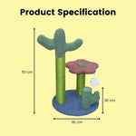 Floofi Flower Cat Tree with 2 Cactus 50cm - Pet Care > Toys > Cat Toys