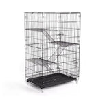 FLOOFI Four-Level Pet Rabbit Bird Cage with Hammock (Black) - Pet Care > Bird > Bird Cages & Stands