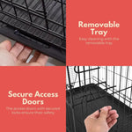 FLOOFI Four-Level Pet Rabbit Bird Cage with Hammock (Black) - Pet Care > Bird > Bird Cages & Stands
