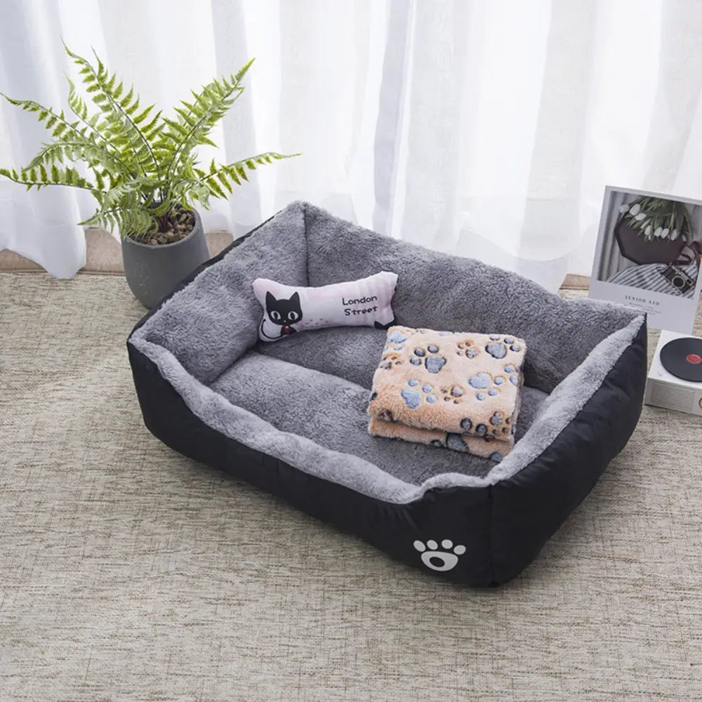 Floofi Pet Bed Square XL Size (Black) - Pet Care > Dog Supplies > Dog Beds