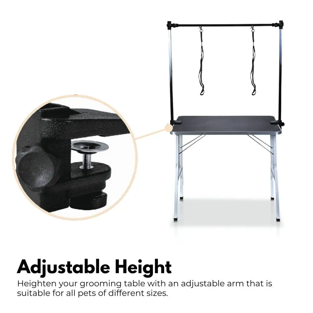 Floofi Pet Grooming Table 90cm Double Pole (Black) - Home & Garden > Shading > Umbrellas & Sunshades