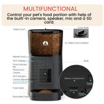 Floofi Smart Pet Feeder with Camera - Black - Pet Care > Dog Supplies > Dog Bowls Feeders & Waterers
