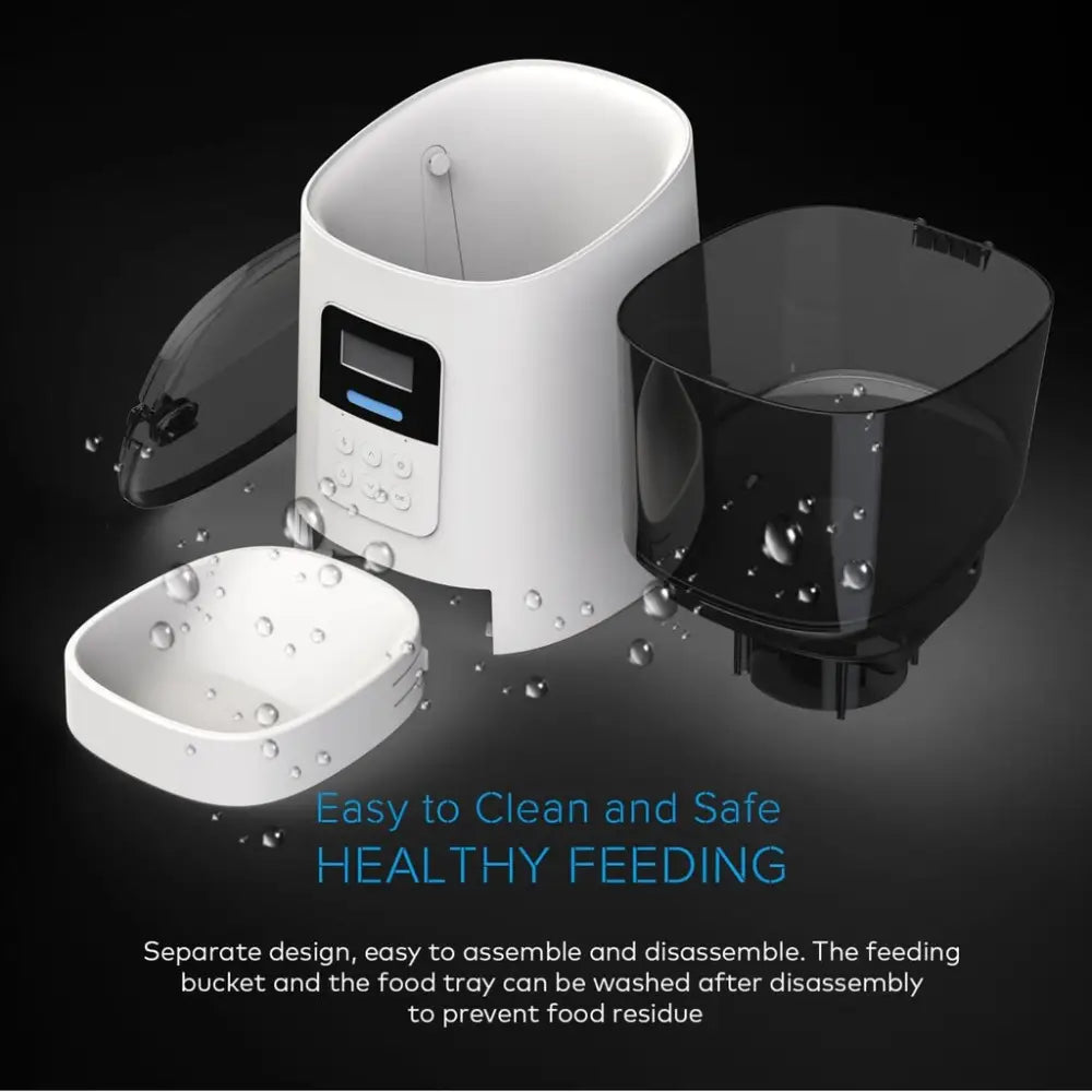 Floofi Smart Pet Feeder with Camera - Black - Pet Care > Dog Supplies > Dog Bowls Feeders & Waterers