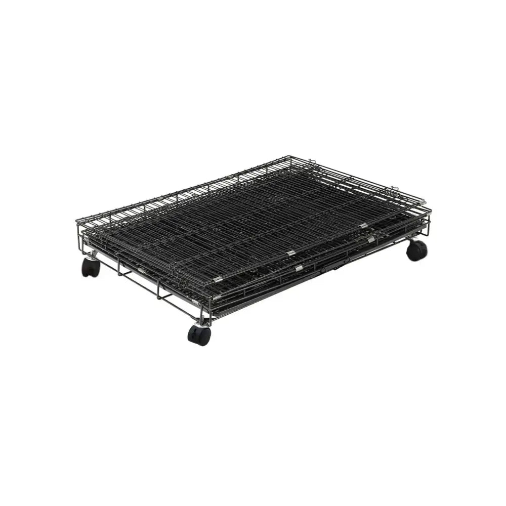 FLOOFI Three-Level Pet Rabbit Bird Cage with Hammock (Black) - Pet Care > Bird > Bird Cages & Stands