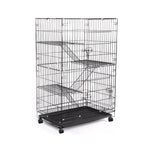 FLOOFI Three-Level Pet Rabbit Bird Cage with Hammock (Black) - Pet Care > Bird > Bird Cages & Stands