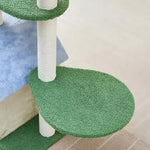 Floral Cat Tree with Cozy Hideaway and Scratching Posts (55x38x92 cm) - Pet Care > Cat Supplies > Cat Furniture