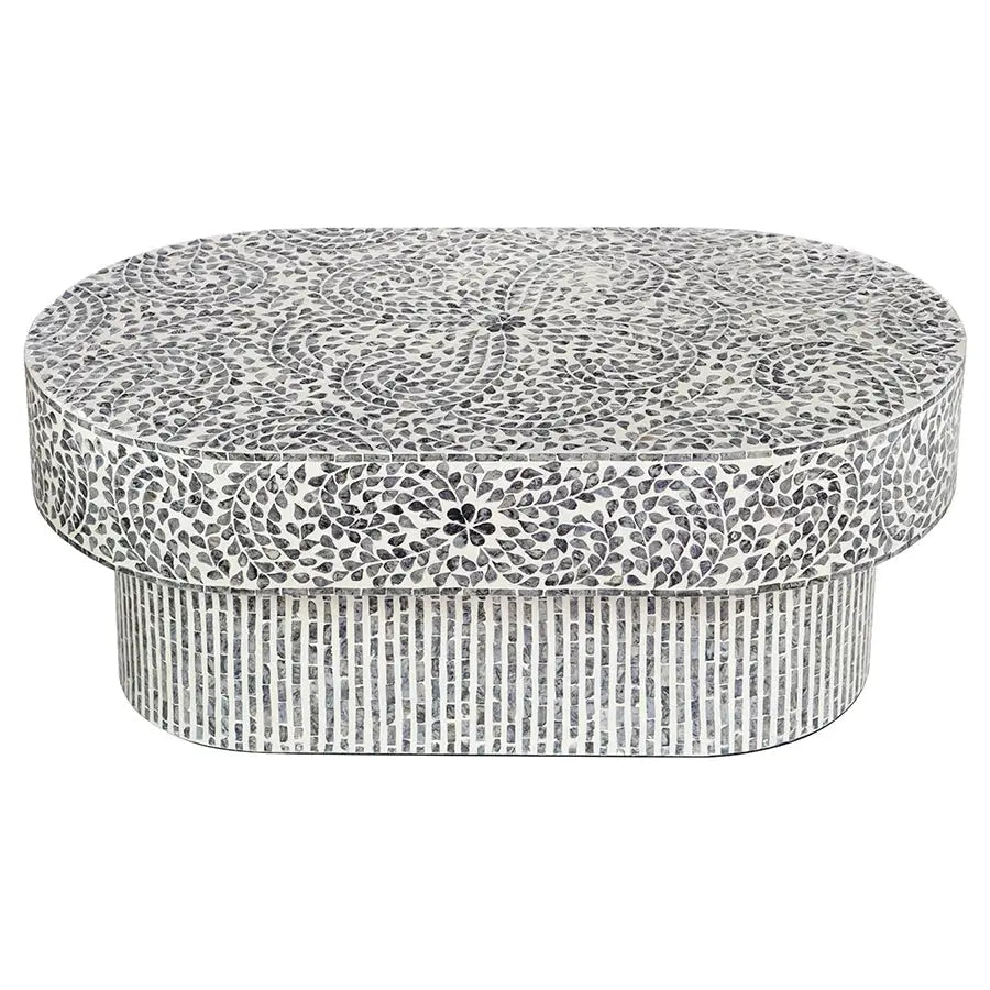 FLORAL MOTHER OF PEARL COFFEE TABLE - Furniture > Living Room > Coffee Tables