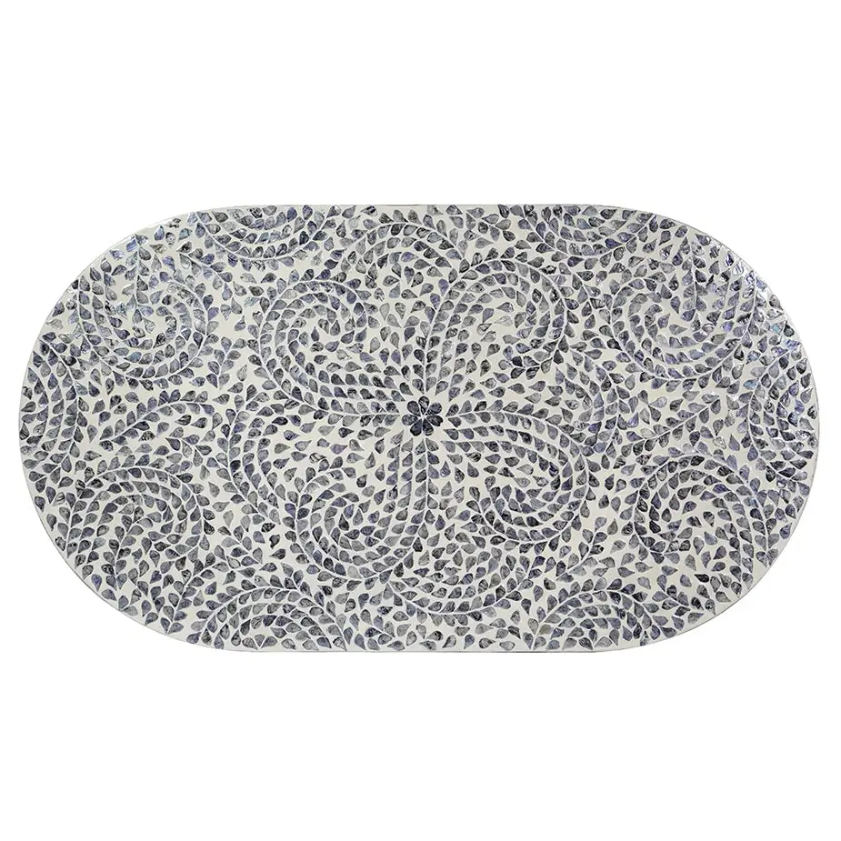 FLORAL MOTHER OF PEARL COFFEE TABLE - Furniture > Living Room > Coffee Tables