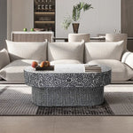 FLORAL MOTHER OF PEARL COFFEE TABLE - Furniture > Living Room > Coffee Tables