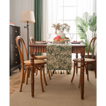 Floral Table Runner with Tassels - Jacquard Green Farmhouse Style (33x300cm) - Home & Garden > Decor > Vases & Table