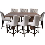 Florence 9pc High Dining Table Set 200cm 8 Fabric Chair French Provincial - Furniture > Dining