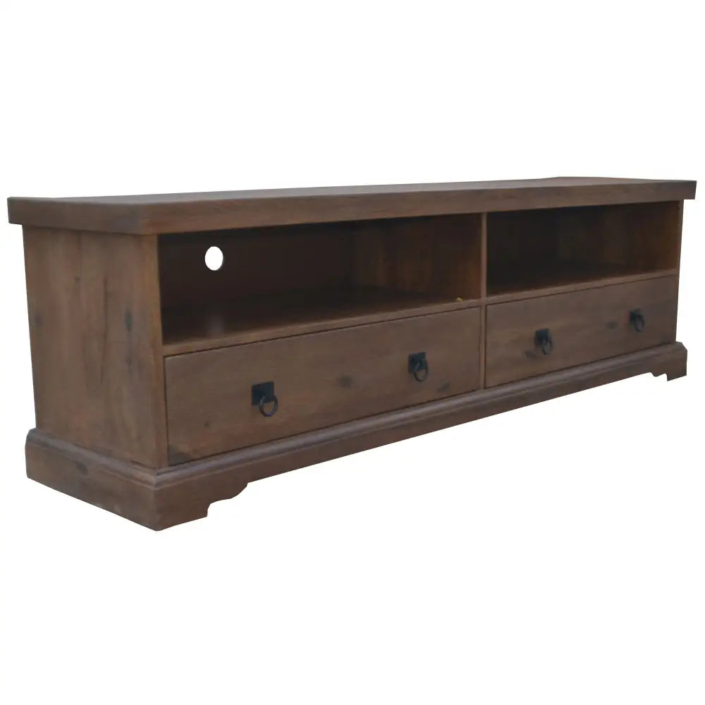 Florence ETU Entertainment TV Unit 180cm 2 Drawer Solid Mango Timber Wood - Furniture > Living Room