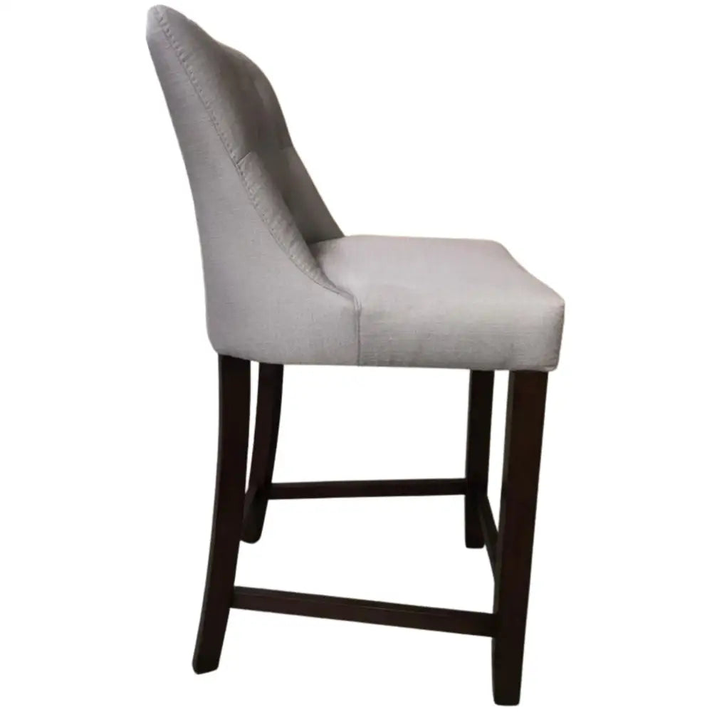 Florence High Fabric Dining Chair Bar Stool French Provincial Solid Timber - Furniture > Bar Stools & Chairs