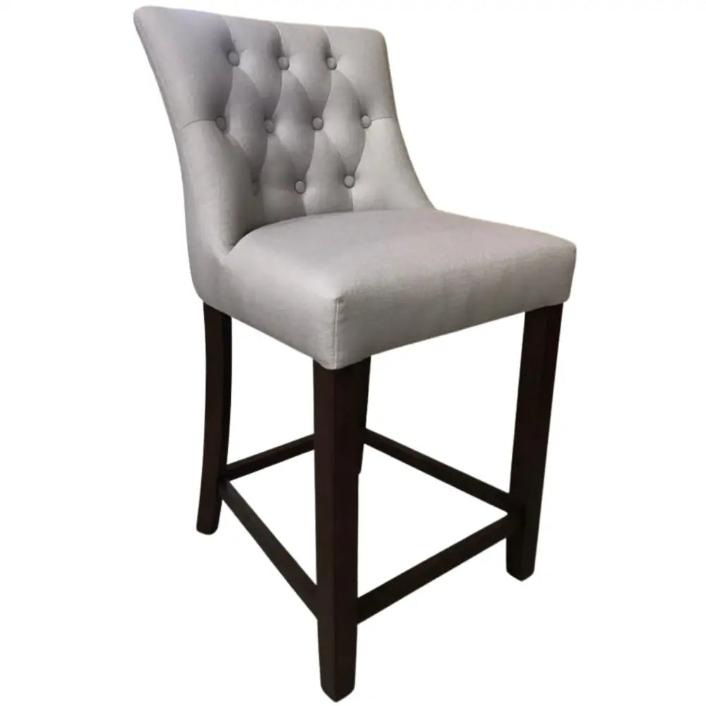 Florence High Fabric Dining Chair Bar Stool French Provincial Solid Timber - Furniture > Bar Stools & Chairs