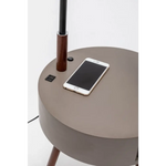 Florence Tripod Lamp Shelf Storage Drawer Bed Side Table Light w/ USB Charger - Home & Garden > Lighting > Floor Lamps