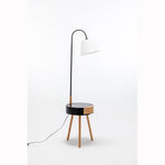 Florence Tripod Lamp Shelf Storage Drawer Bed Side Table Light w/ USB Charger - Home & Garden > Lighting > Floor Lamps