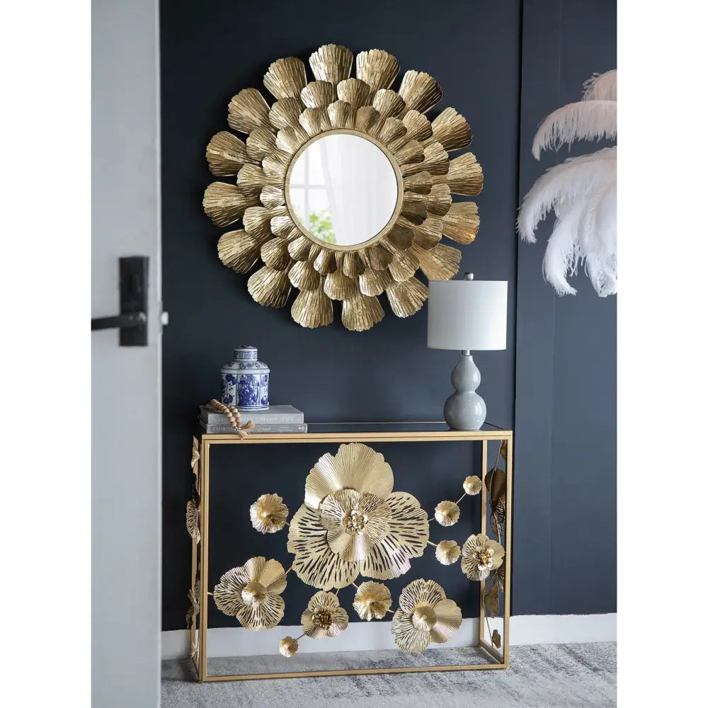 FLORET MIRRORED CONSOLE TABLE - Furniture > Dining > Buffets & Sideboards