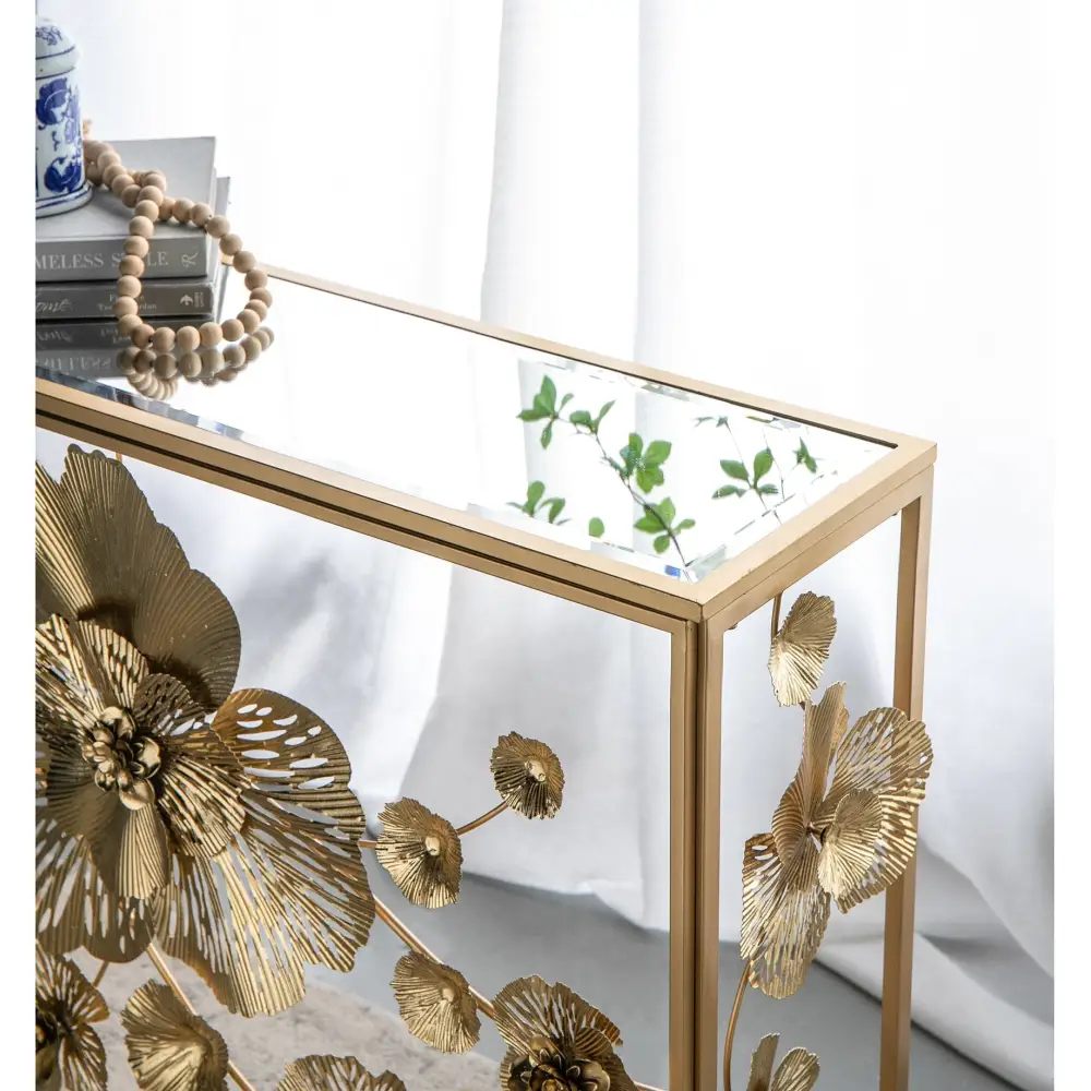 FLORET MIRRORED CONSOLE TABLE - Furniture > Dining > Buffets & Sideboards