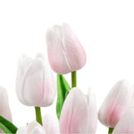 Flowering Pink Artificial Tulip Plant Arrangement With Ceramic Bowl 35cm - Home & Garden > Artificial Plants