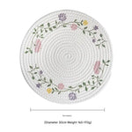 (Flowers) Cotton Rope Woven Placemats - Set of 3 30cm Diameter Heat Resistant Kitchen Decor - Home & Garden >
