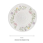 (Flowers) Cotton Rope Woven Placemats - Set of 5 18cm Diameter Heat Resistant Kitchen Decor - Home & Garden >