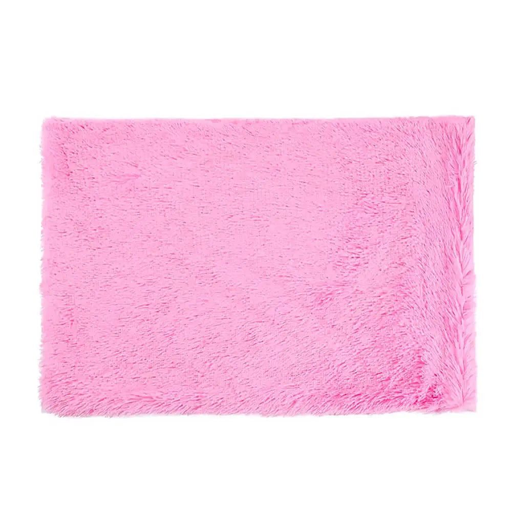 Fluffy Pet Blankets-Soft Faux Fur Anti-Anxiety Cozy Throws for Cats and Dogs M 80*55cm bright pink - Pet Care > Dog