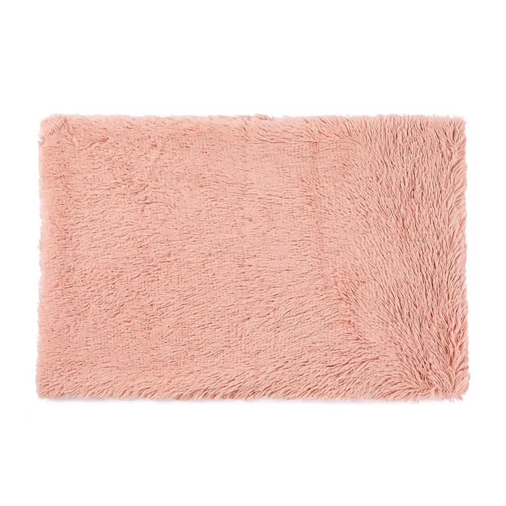 Fluffy Pet Blankets-Soft Faux Fur Anti-Anxiety Cozy Throws for Cats and Dogs M 80*55cm blush pink - Pet Care > Dog