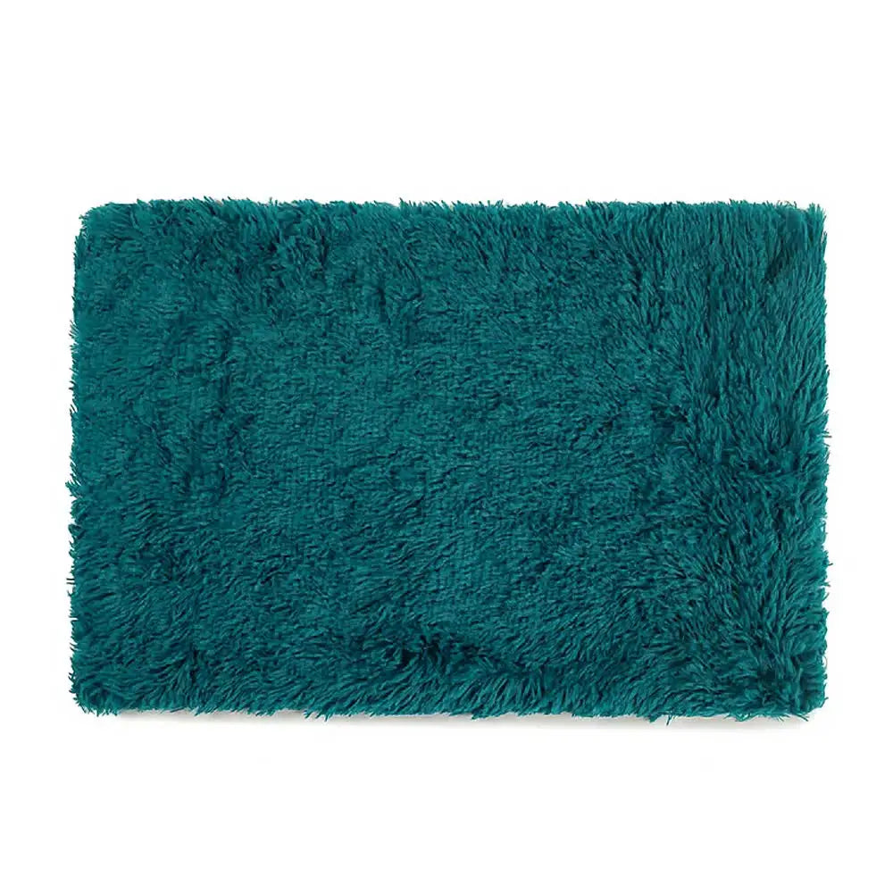 Fluffy Pet Blankets-Soft Faux Fur Anti-Anxiety Cozy Throws for Cats and Dogs M 80*55cm cyan blue - Pet Care > Dog
