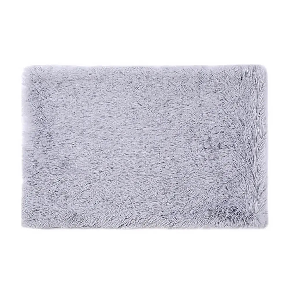 Fluffy Pet Blankets-Soft Faux Fur Anti-Anxiety Cozy Throws for Cats and Dogs M 80*55cm Light Grey - Pet Care > Dog