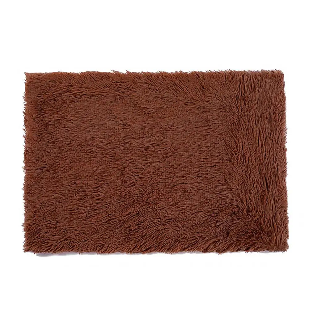 Fluffy Pet Blankets-Soft Faux Fur Anti-Anxiety Cozy Throws for Cats and Dogs M 80*55cm Coffee - Pet Care > Dog Supplies