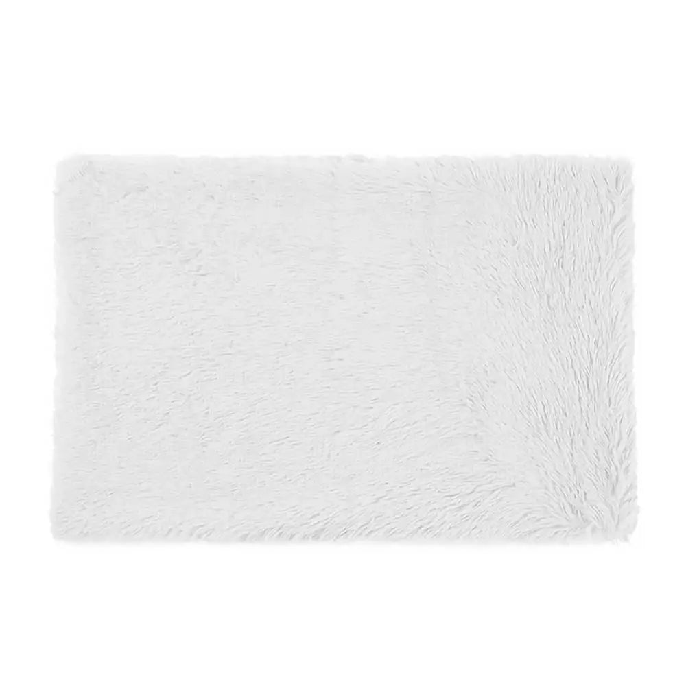Fluffy Pet Blankets-Soft Faux Fur Anti-Anxiety Cozy Throws for Cats and Dogs M 80*55cm White - Pet Care > Dog Supplies