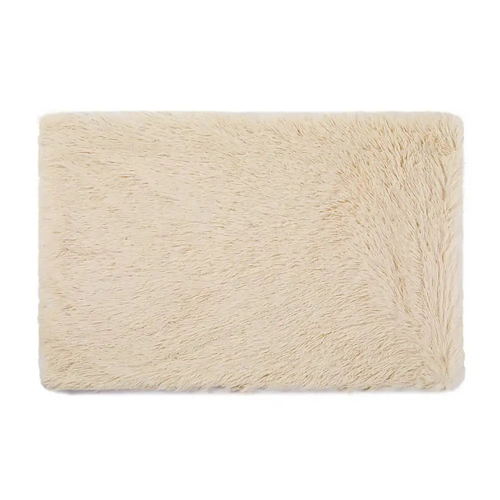Fluffy Pet Blankets-Soft Faux Fur Anti-Anxiety Cozy Throws for Cats and Dogs M 80*55cm Light Brown - Pet Care > Dog
