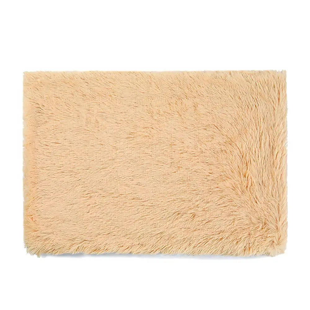 Fluffy Pet Blankets-Soft Faux Fur Anti-Anxiety Cozy Throws for Cats and Dogs M 80*55cm apricot colour - Pet Care > Dog