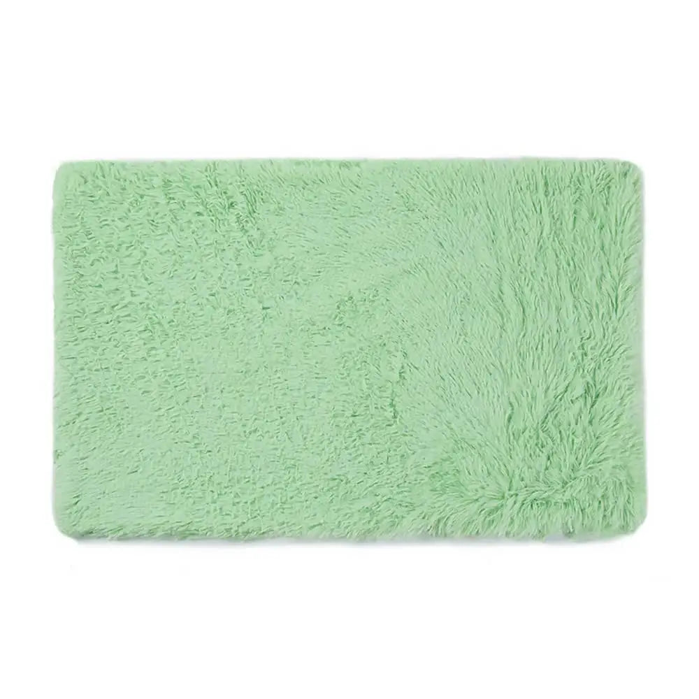 Fluffy Pet Blankets-Soft Faux Fur Anti-Anxiety Cozy Throws for Cats and Dogs M 80*55cm apple green - Pet Care > Dog
