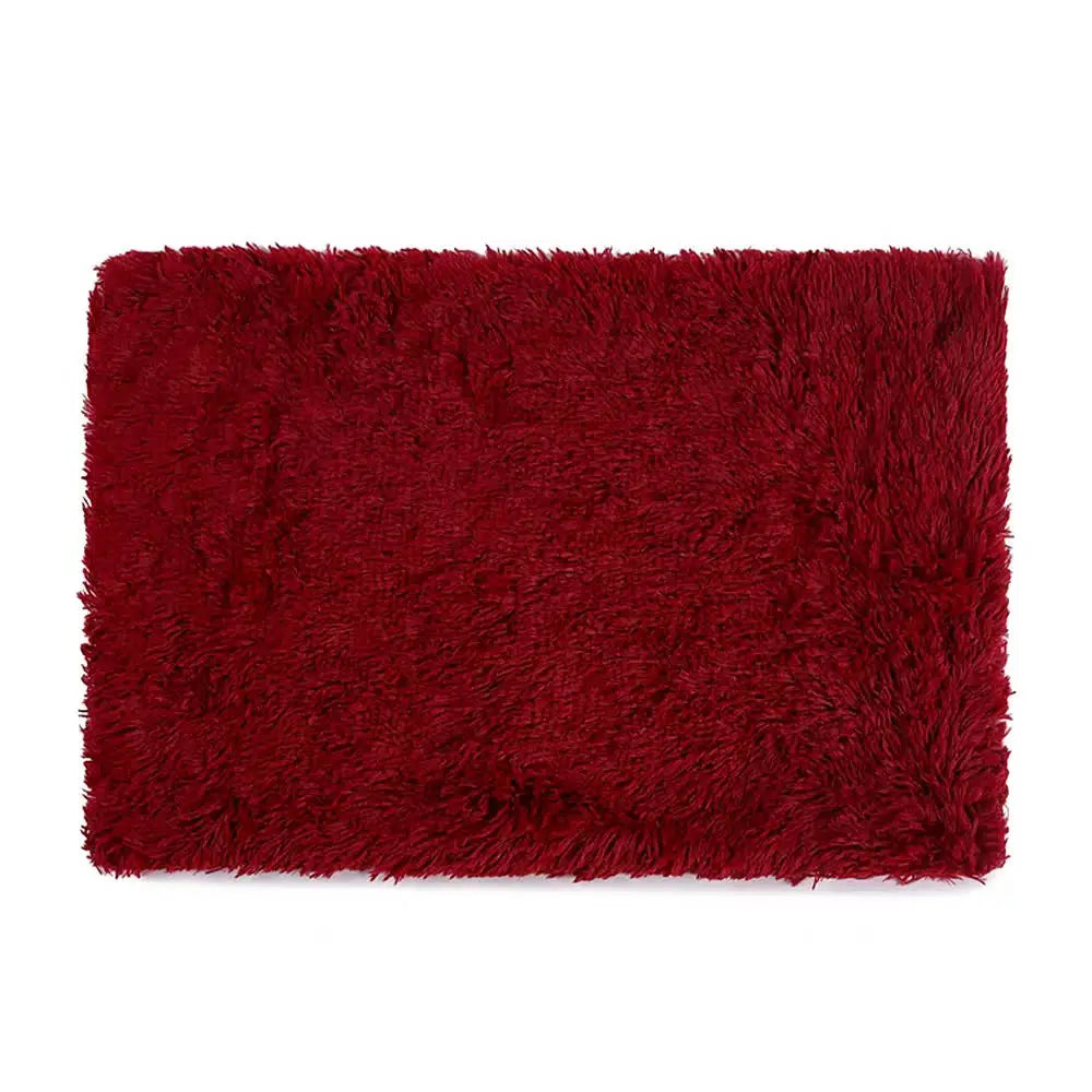 Fluffy Pet Blankets-Soft Faux Fur Anti-Anxiety Cozy Throws for Cats and Dogs M 80*55cm wine red - Pet Care > Dog