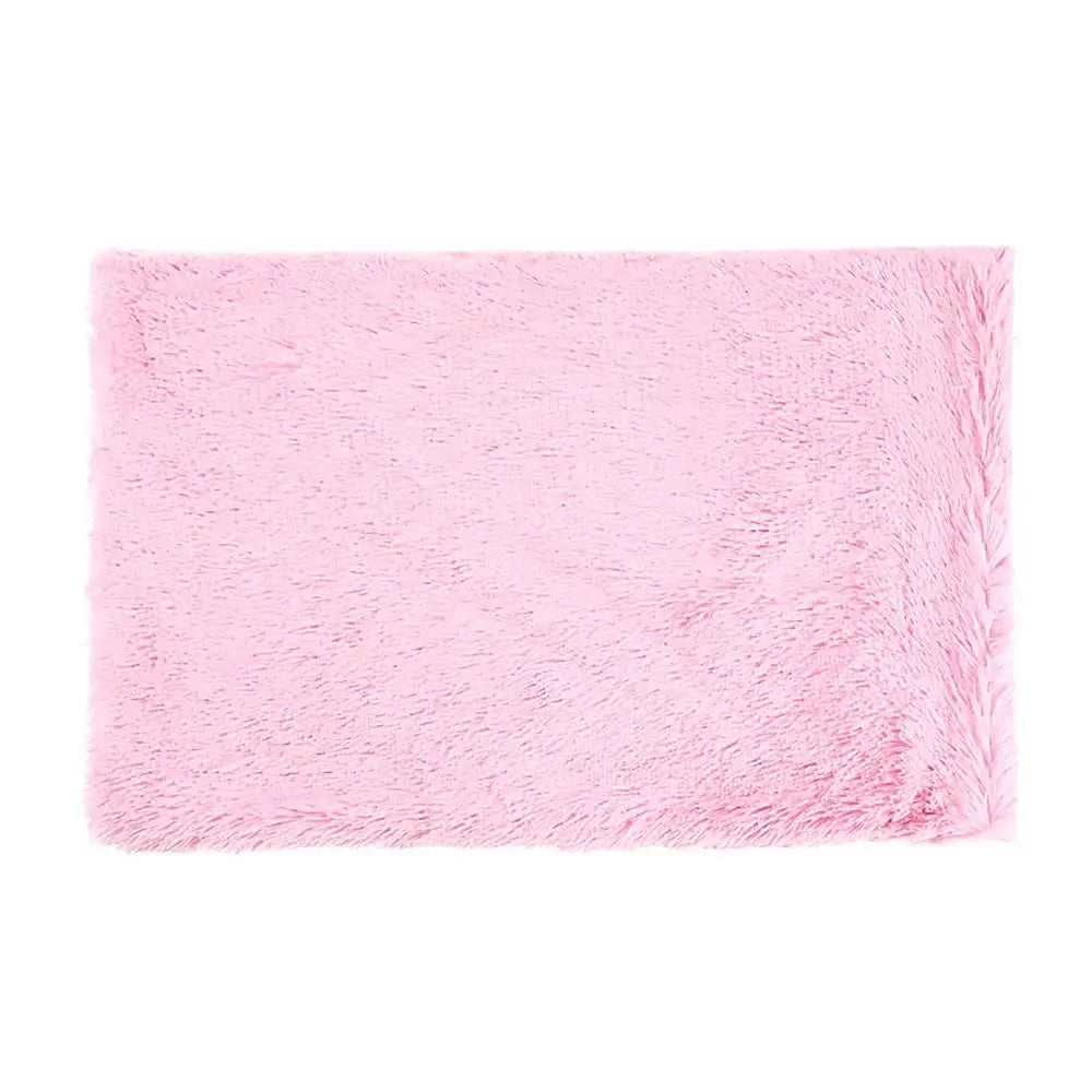Fluffy Pet Blankets-Soft Faux Fur Anti-Anxiety Cozy Throws for Cats and Dogs M 80*55cm light pink - Pet Care > Dog