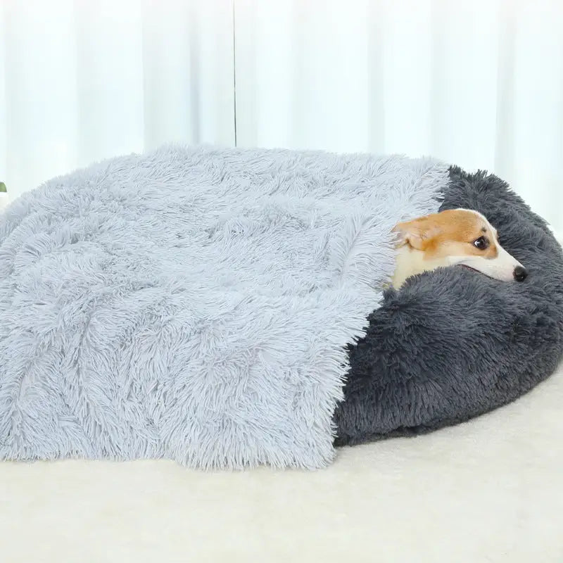 Fluffy Pet Blankets-Soft Faux Fur Anti-Anxiety Cozy Throws for Cats and Dogs M 80*55cm beige brown - Pet Care > Dog