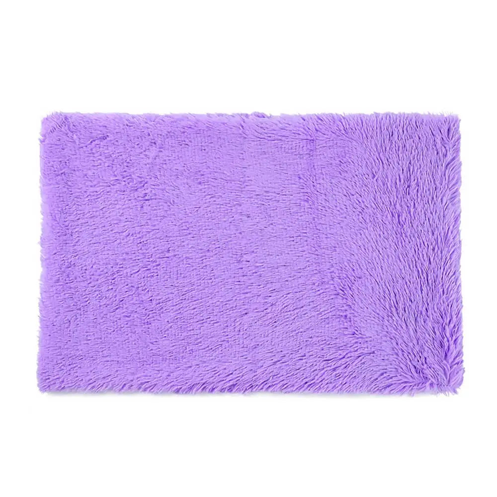 Fluffy Pet Blankets-Soft Faux Fur Anti-Anxiety Cozy Throws for Cats and Dogs M 80*55cm Purple - Pet Care > Dog Supplies