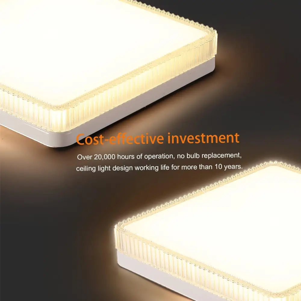 Flush Mount Ceiling Lights LED Square White (23cm 36W) - Home & Garden > Lighting