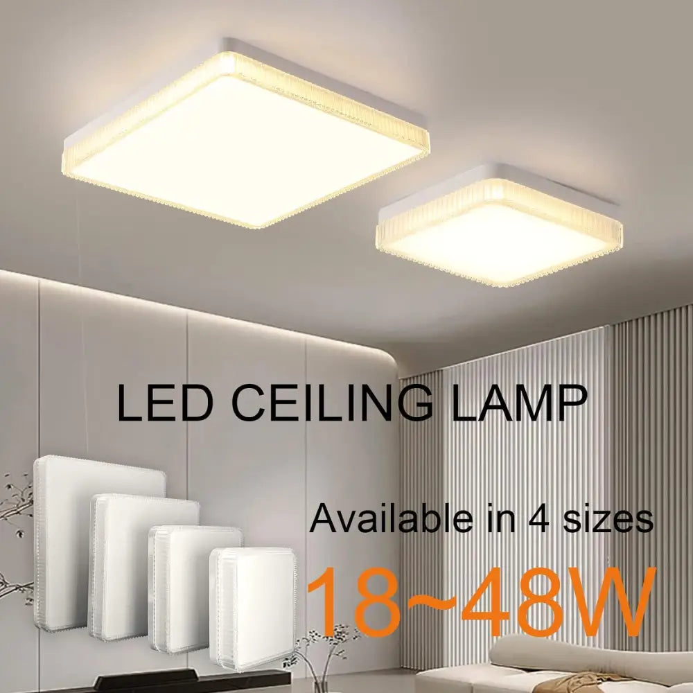 Flush Mount Ceiling Lights LED Square White (23cm 36W) - Home & Garden > Lighting