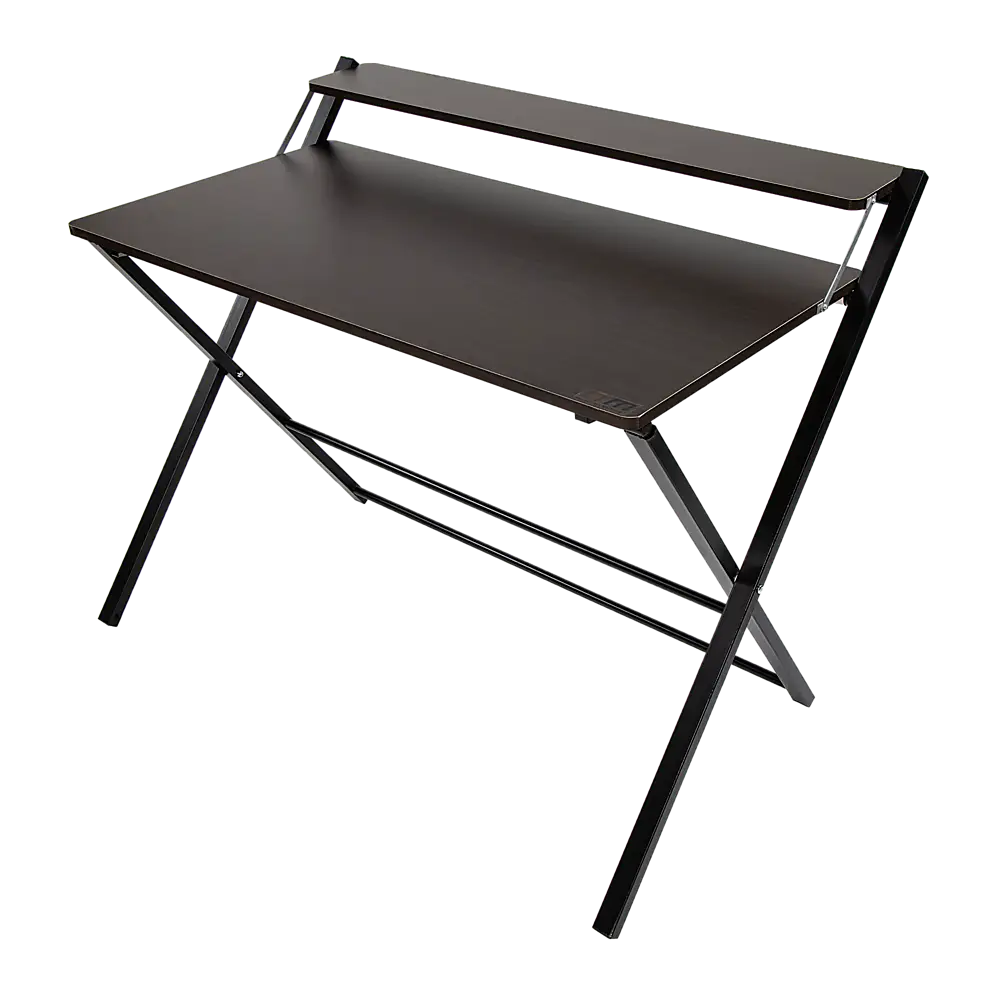 Folding Desk with Shelf Computer Laptop PC Table Side Home Office Furniture - Furniture > Office