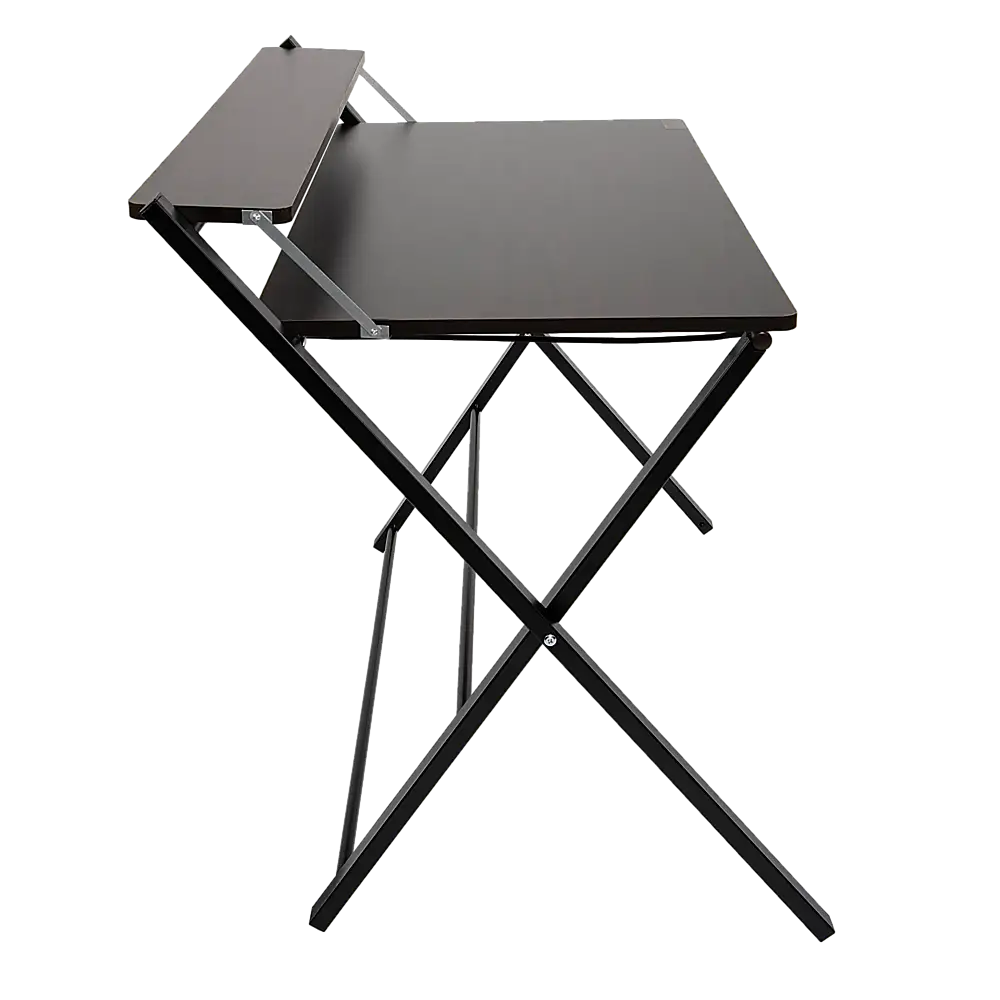 Folding Desk with Shelf Computer Laptop PC Table Side Home Office Furniture - Furniture > Office