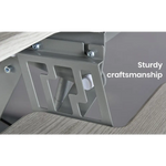 Fortia Corner Desk Riser 110cm Wide Adjustable Sit to Stand for Dual Monitor Keyboard Laptop Beech - Furniture > Office